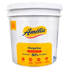 MARGARINA AMÉLIA 80% LIPÍDIOS SEM SAL BALDE 15KG
