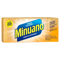 SABÃO EM BARRA MINUANO GLICERINADO (AMARELO) 200G 5UN