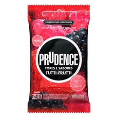 PRESERVATIVO PRUDENCE CORES E SABORES TUTTI-FRUTTI 3UN
