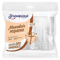 MEXEDOR DESCARTÁVEL STRAWPLAST CAFÉ PEQUENO 500UN