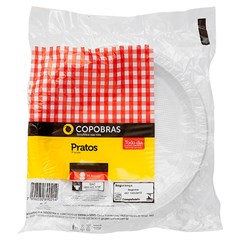 PRATO DESCARTÁVEL COPOBRAS RASO 15CM 10UN