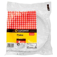 PRATO DESCARTÁVEL COPOBRAS RASO 21CM 10UN