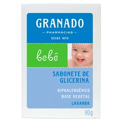 SABONETE EM BARRA INFANTIL GRANADO BEBÊ GLICERINADO LAVANDA 90G