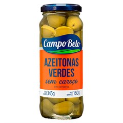 AZEITONA VERDE CAMPO BELO SEM CAROÇO VIDRO 160G