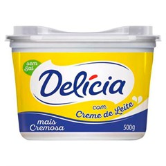 MARGARINA DELÍCIA EXTRA CREMOSA SEM SAL 500G