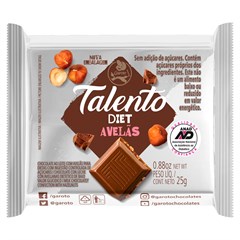 CHOCOLATE TALENTO DIET AO LEITE COM AVELÃ 25G