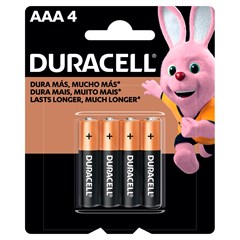 PILHA ALCALINA DURACELL AAA PALITO 4UN