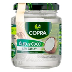 ÓLEO DE COCO COPRA SEM SABOR VIDRO 200ML