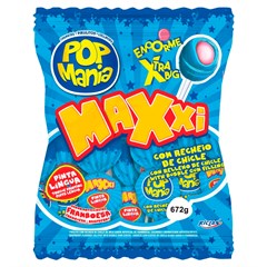 PIRULITO POP MANIA MAXXI PINTA LÍNGUA FRAMBOESA 672G