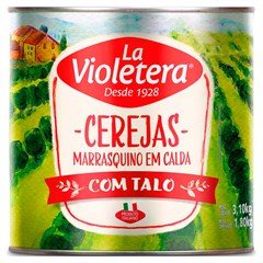 CEREJA MARRASQUINO EM CALDA LA VIOLETERA COM TALO 1,65KG