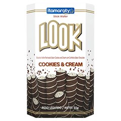 BISCOITO WAFER ITAMARATY LOOK PALITO COOKIES E CREME 55G
