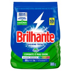 SABÃO EM PÓ BRILHANTE HIGIENE TOTAL SACHÊ 800G