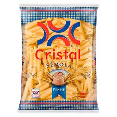 MACARRÃO CRISTAL MASSA DE SÊMOLA PENNE 500G