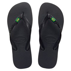 SANDÁLIA UNISSEX HAVAIANAS BRASIL PRETA 37/38