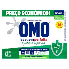 SABÃO EM PÓ OMO SANITIZA E HIGIENIZA CAIXA 1,6KG