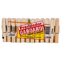 PRENDEDOR DE ROUPAS GABOARDI MADEIRA 12UN