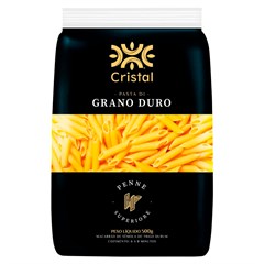 MACARRÃO CRISTAL MASSA GRANO DURO PENNE 500G