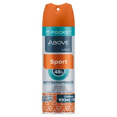 DESODORANTE AEROSSOL ABOVE POCKET SPORT 50G/100ML