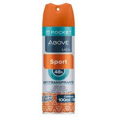 DESODORANTE AEROSSOL ABOVE POCKET SPORT 50G/100ML