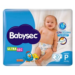 FRALDA INFANTIL BABYSEC ULTRA JUMBINHO TAMANHO P 20UN