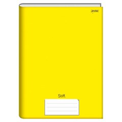 CADERNO BROCHURA JANDAIA STIFF CAPA DURA COSTURADO AMARELO 48 FOLHAS