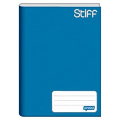 CADERNO BROCHURA JANDAIA 1/4 STIFF CAPA DURA COSTURADO AZUL 96 FOLHAS