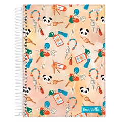 CADERNO ESPIRAL JANDAIA STELLA CAPA DURA 1 MATÉRIA 80 FOLHAS
