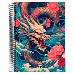 CADERNO ESPIRAL JANDAIA FLOW CAPA DURA 10 MATÉRIAS 160 FOLHAS