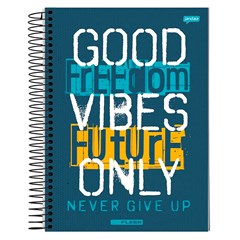 CADERNO ESPIRAL JANDAIA ON FLEEK CAPA DURA 10 MATÉRIAS 200 FOLHAS