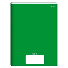 CADERNO BROCHURA JANDAIA 1/4 STIFF CAPA DURA COSTURADO VERDE 48 FOLHAS