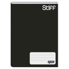 CADERNO BROCHURA JANDAIA STIFF CAPA DURA COSTURADO PRETO 96 FOLHAS