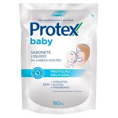 SABONETE LÍQUIDO INFANTIL PROTEX BABY PROTEÇÃO DELICADA SACHÊ 180ML