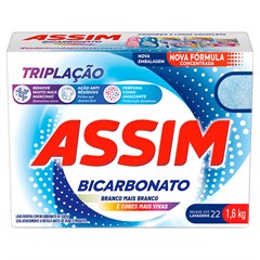 SABÃO EM PÓ ASSIM BICARBONATO CAIXA 1,6KG