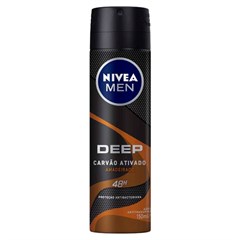 DESODORANTE AEROSSOL NIVEA MEN DEEP CARVÃO ATIVADO AMADEIRADO 150ML