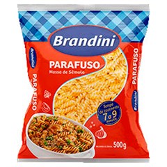 MACARRÃO BRANDINI MASSA DE SÊMOLA PARAFUSO 500G