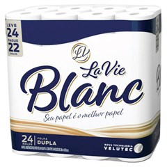PAPEL HIGIÊNICO LA VIE FOLHA DUPLA NEUTRO 30M LV24PG22 ROLOS