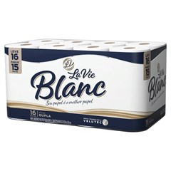 PAPEL HIGIÊNICO LA VIE FOLHA DUPLA NEUTRO 30M LV16 PG15 ROLOS