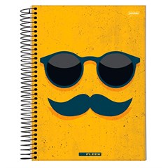 CADERNO ESPIRAL JANDAIA ON FLEEK CAPA DURA 12 MATÉRIAS 240 FOLHAS