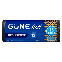 SACO DE LIXO GUNE PRETO ROLL 15L 50UN