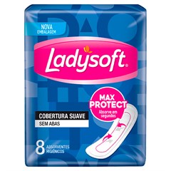 ABSORVENTE DIÁRIO LADYSOFT MAX PROTECT SUAVE SEM ABAS 8UN