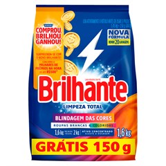 SABÃO EM PÓ BRILHANTE LIMPEZA TOTAL SACHÊ LV1,6KG PG1,45KG