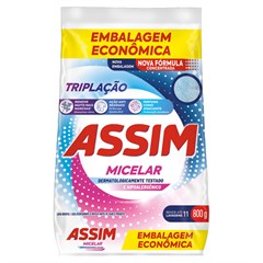 SABÃO EM PÓ ASSIM TRIPLAÇÃO MICELAR SACHÊ 800G