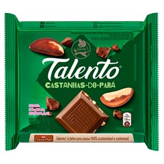 CHOCOLATE TALENTO AO LEITE COM CASTANHA DO PARÁ 85G