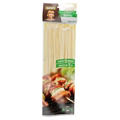 ESPETO PARA CHURRASCO GINA DE BAMBU 25CM 50UN