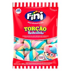 MARSHMALLOW FINI TORÇÃO RECHEADO COLORIDO 250G
