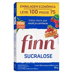 ADOÇANTE EM PÓ FINN SUCRALOSE SACHÊ 0,6G LV100 PG75UN