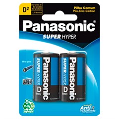 PILHA ZINCO PANASONIC D GRANDE 2UN
