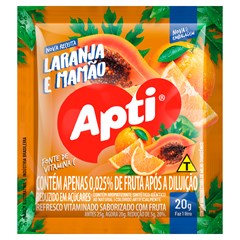 REFRESCO EM PÓ APTI LARANJA COM MAMÃO 25G
