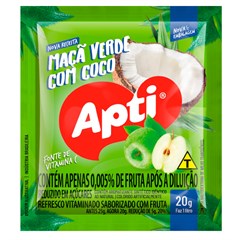 REFRESCO EM PÓ APTI MAÇÃ VERDE COM COCO 25G