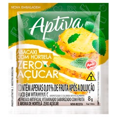 REFRESCO EM PÓ APTI ZERO AÇÚCAR ABACAXI COM HORTELÃ 8G